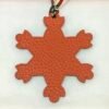187 Factory Snowflake Charm Images Epsom Leather Blue Attol / Togo Leather Orange