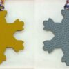 187 Factory Snowflake Charm Images Epsom Jaune D’or / Togo Blue Lin