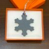 187 Factory Snowflake Charm Images Epsom Jaune D’or / Togo Blue Lin