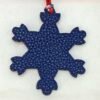 187 Factory Bag Charms Rouge Casaque Epsom Leather / Dark Blue Togo Leather Snowflake Charm