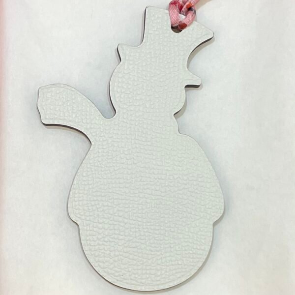 187 Factory Snowman Charm Rose Sakura Togo Leather / Craie Epsom Leather