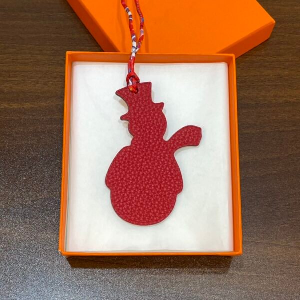 Canada Toronto 187 Factory Snowman Charm Togo Rouge Casaque / Epsom Rose Confetti