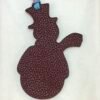 187 Factory Snowman Bag Charm Dark Coffee Togo Leather / Blue Attol Epsom Leather