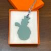 187 Factory Snowman Bag Charm Dark Coffee Togo Leather / Blue Attol Epsom Leather