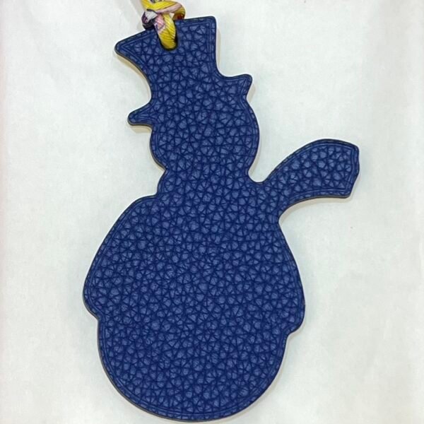 UK London 187 Factory Snowman Charm Togo Leather Blue Saphir / Epsom Leather Lime