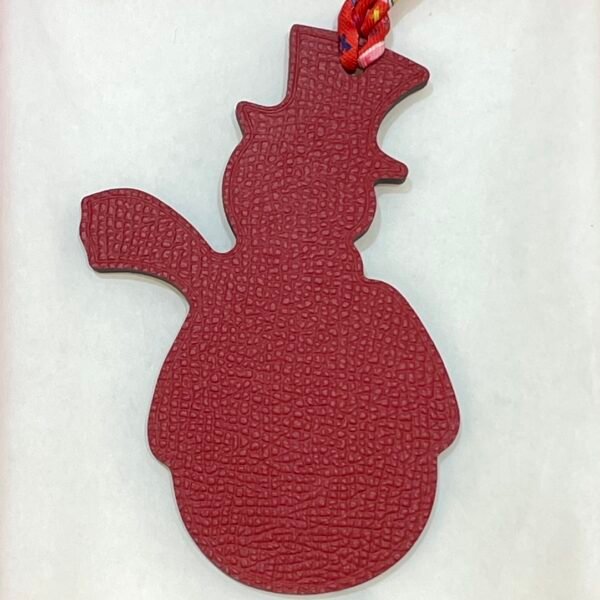 UAE Dubai 187 Factory Snowman Charm Gold Togo Leather / Rouge Casaque Epsom Leather