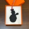 Australia Sydney 187 Factory Snowman Charm Togo Leather Noir / Epsom Leather Rouge Casaque