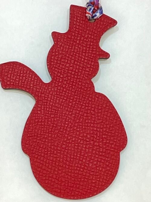Australia Sydney 187 Factory Snowman Charm Togo Leather Noir / Epsom Leather Rouge Casaque