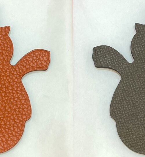 187 Factory Bag Charms Price Orange Togo Leather / Etoupe Epsom Leather Snowman Charm