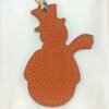 187 Factory Bag Charms Price Orange Togo Leather / Etoupe Epsom Leather Snowman Charm
