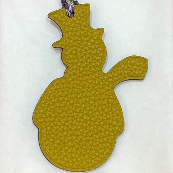 UAE Dubai 187 Factory Snowman Charm Togo Leather Jaune D’or / Epsom Leather Violet