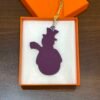 UAE Dubai 187 Factory Snowman Charm Togo Leather Jaune D’or / Epsom Leather Violet