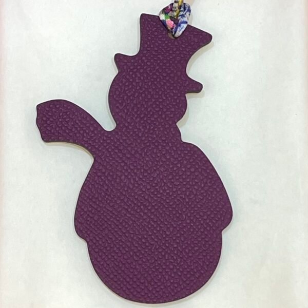 UAE Dubai 187 Factory Snowman Charm Togo Leather Jaune D’or / Epsom Leather Violet