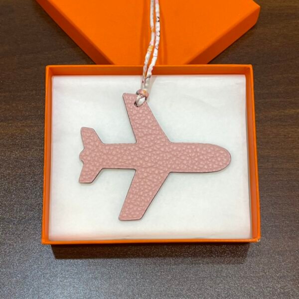 187 Factory Plane Bag Charm Togo Rose Sakura / Epsom Craie