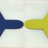 187 Factory Plane Bag Charm Images Togo Leather Blue Saphir / Epsom Leather Lime