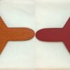 187 Factory Plane Charm Price Orange Togo Leather / Rouge Casaque Epsom Leather