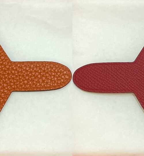 187 Factory Plane Charm Price Orange Togo Leather / Rouge Casaque Epsom Leather