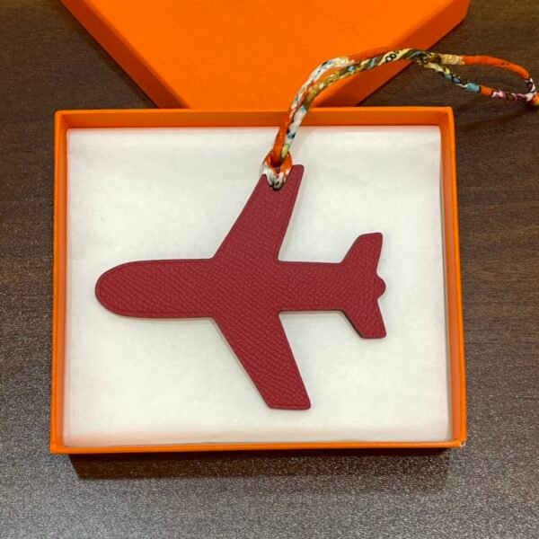 187 Factory Plane Charm Price Orange Togo Leather / Rouge Casaque Epsom Leather