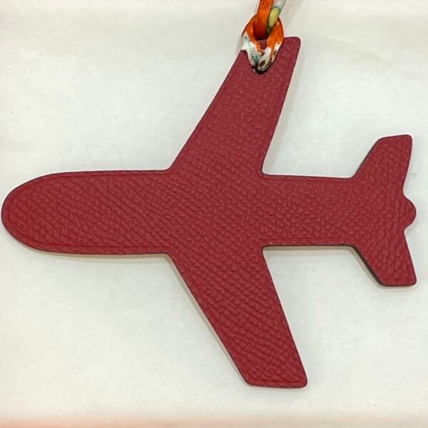 187 Factory Plane Charm Price Orange Togo Leather / Rouge Casaque Epsom Leather