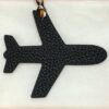 UK London 187 Factory Plane Charm Togo Noir / Epsom Rouge Casaque