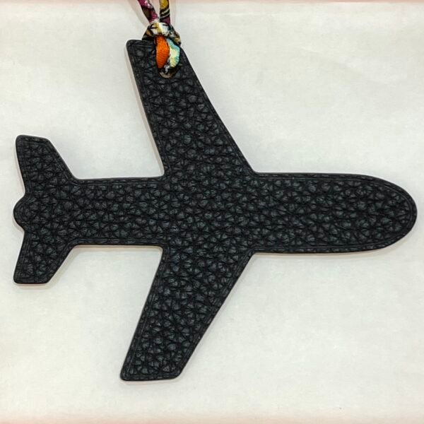 UK London 187 Factory Plane Charm Togo Noir / Epsom Rouge Casaque