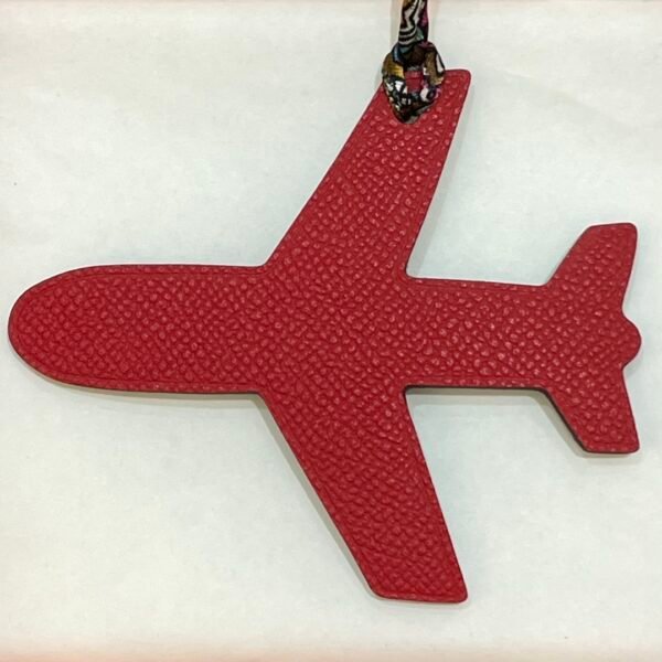 UK London 187 Factory Plane Charm Togo Noir / Epsom Rouge Casaque