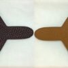 Hong Kong 187 Factory Plane Charm Dark Coffee Togo Leather / Gold Epsom Leather