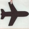 Hong Kong 187 Factory Plane Charm Dark Coffee Togo Leather / Gold Epsom Leather