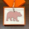 187 Factory Bag Charm Images Brown Bear Charm Rose Sakura Togo / Rose Purple Epsom Leather