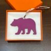 187 Factory Bag Charm Images Brown Bear Charm Rose Sakura Togo / Rose Purple Epsom Leather