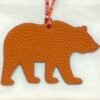 Canada Ottawa 187 Factory Togo Leather Orange / Epsom Leather Etoupe Brown Bear Charm