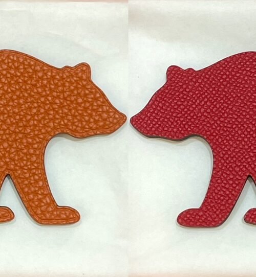 Australia Los Angeles 187 Factory Brown Bear Charm Orange Togo Leather / Rouge Casaque Epsom Leather