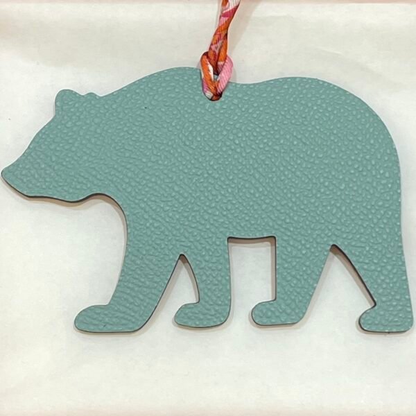 187 Factory Bag Charm Images Togo Feu Orange / Epsom Blue Atoll Brown Bear Charm
