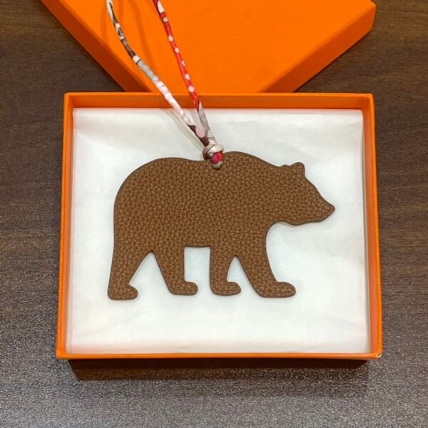 Taiwan 187 Factory Brown Bear Charm Gold Togo Leather / Epsom Leather Rouge Casaque