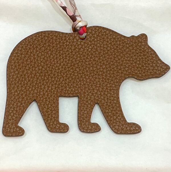 Taiwan 187 Factory Brown Bear Charm Gold Togo Leather / Epsom Leather Rouge Casaque