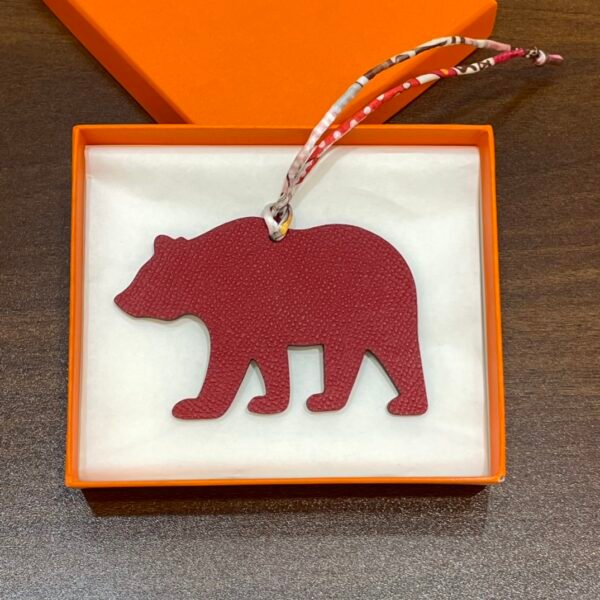 Taiwan 187 Factory Brown Bear Charm Gold Togo Leather / Epsom Leather Rouge Casaque