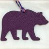 Hong Kong 187 Factory Violet Togo Leather / Blue Saphir Epsom Leather Brown Bear Charm