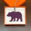 187 Factory Brown Bear Charm Price Togo Leather Etoupe / Epsom Leather Violet