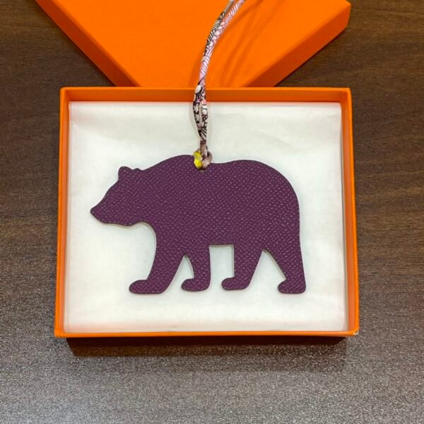 187 Factory Brown Bear Charm Price Togo Leather Etoupe / Epsom Leather Violet