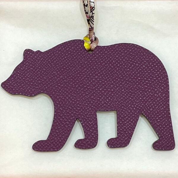 187 Factory Brown Bear Charm Price Togo Leather Etoupe / Epsom Leather Violet