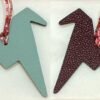Taiwan 187 Factory Paper Crane Charm Blue Atoll Epsom / Bordeaux Togo Leather