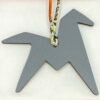 187 Factory Bag Charms Blue Lin Epsom Leather / Gold Togo Leather Paper Crane Charm