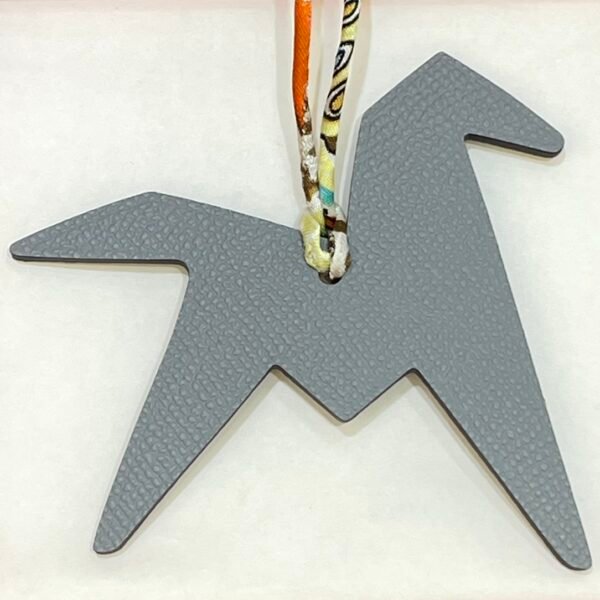 187 Factory Bag Charms Blue Lin Epsom Leather / Gold Togo Leather Paper Crane Charm