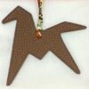 187 Factory Bag Charms Blue Lin Epsom Leather / Gold Togo Leather Paper Crane Charm