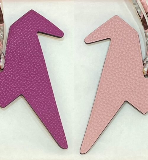 187 Factory Paper Crane Bag Charms Epsom Leather Rose Purple / Togo Rose Sakura