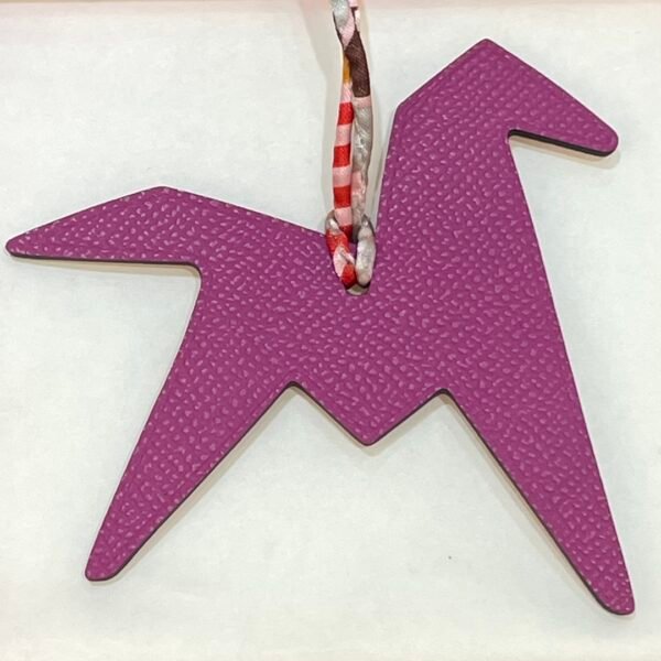 187 Factory Paper Crane Bag Charms Epsom Leather Rose Purple / Togo Rose Sakura