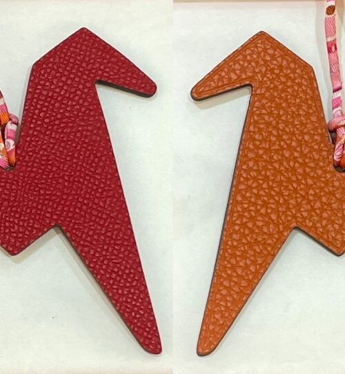 187 Factory Paper Crane Charm Images Epsom Leather Rouge Casaque / Togo Leather Orange