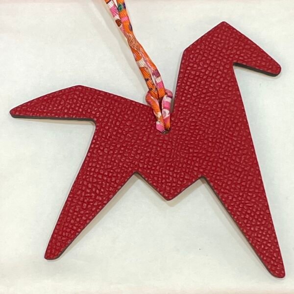 187 Factory Paper Crane Charm Images Epsom Leather Rouge Casaque / Togo Leather Orange