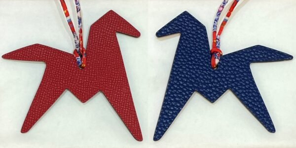 Australia Sydney 187 Factory Epsom Rouge Casaque / Togo Dark Blue Paper Crane Charm
