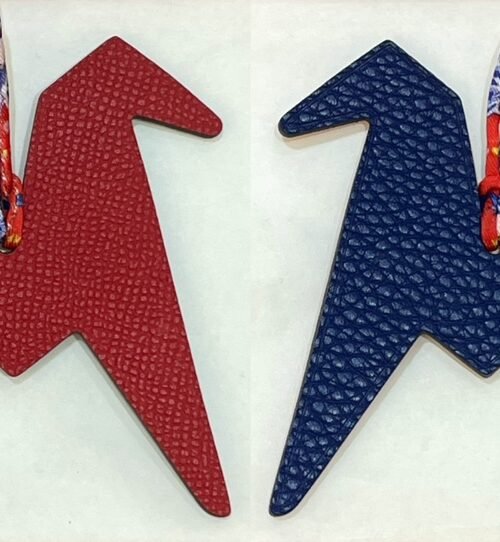 Australia Sydney 187 Factory Epsom Rouge Casaque / Togo Dark Blue Paper Crane Charm